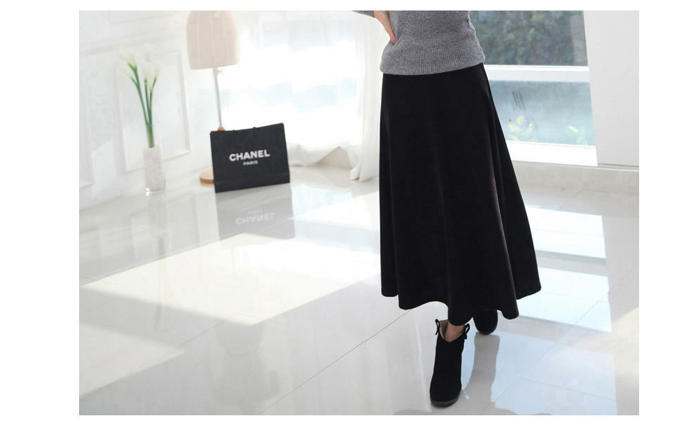 Brushed flared skirt Madeleine A line Winter long 