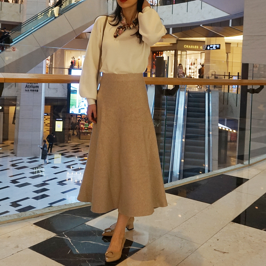 Winter Flare Knit Skirt Ront Hatcher Look Cody Fas