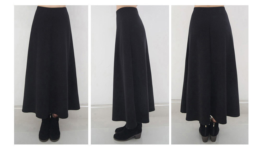 Brushed flared skirt Madeleine A line Winter long 