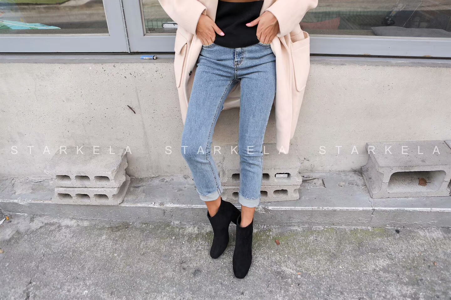 Daily Basic Zipper Angle Boots 30's Women's 