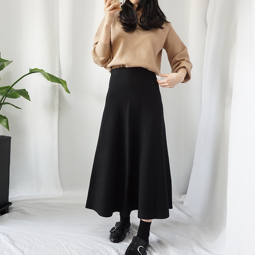 Winter Flare Knit Skirt Ront Hatcher Look Cody Fas