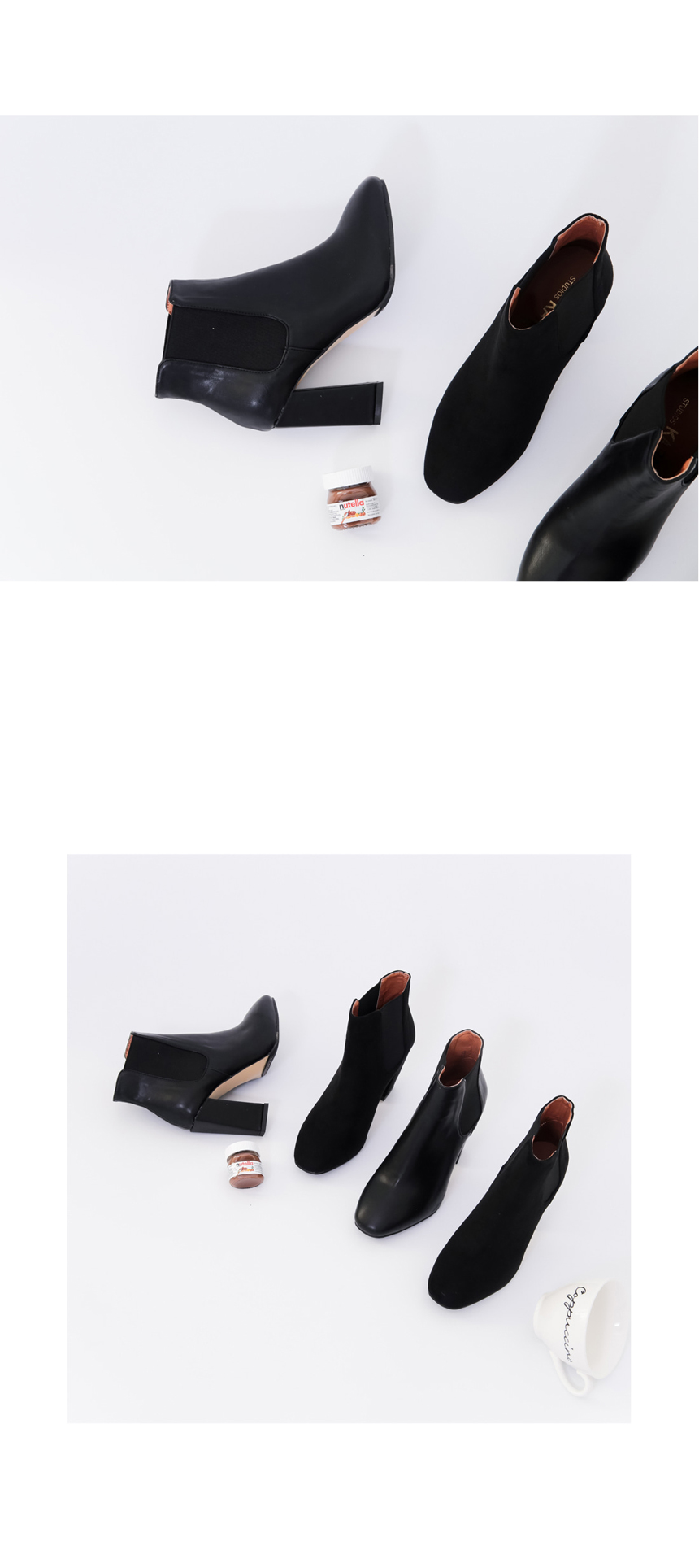 Chelsea Ankle Boots Heels Suede Women's Tongue 