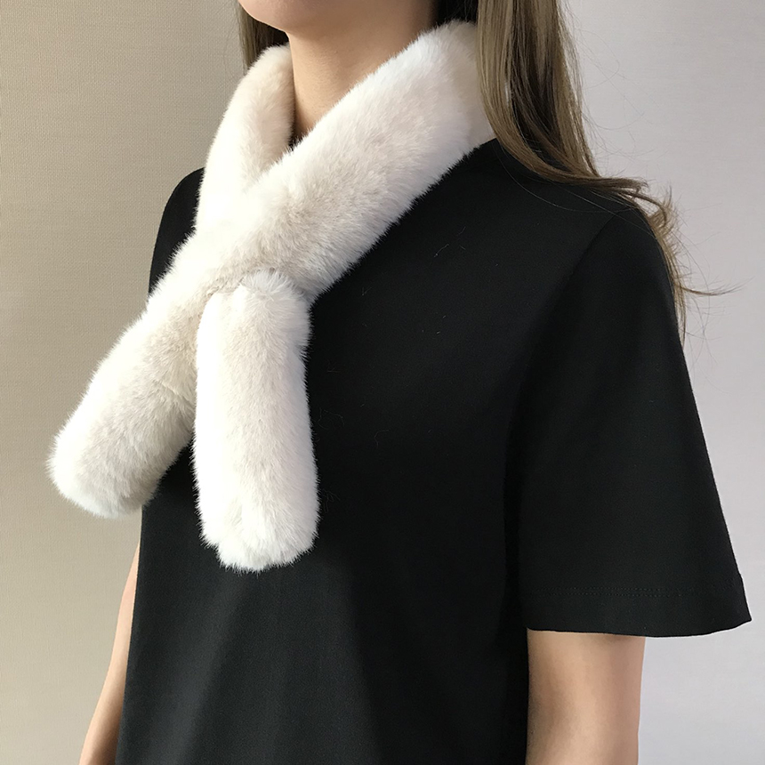 Petit mink fake fur shawl 6color Soft fluffy muffl