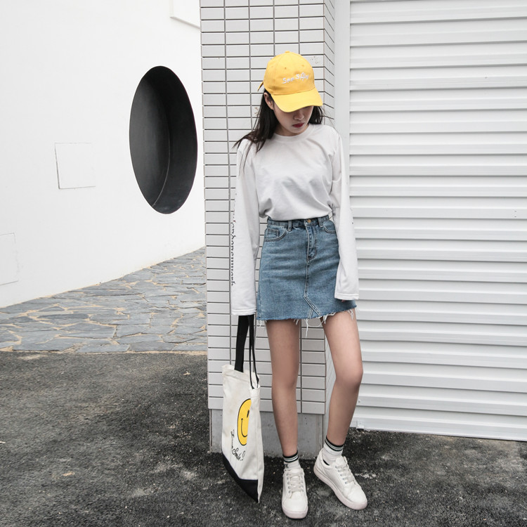 Denim Skirt Wrap Skirt Vintage Denim Shirt Women A