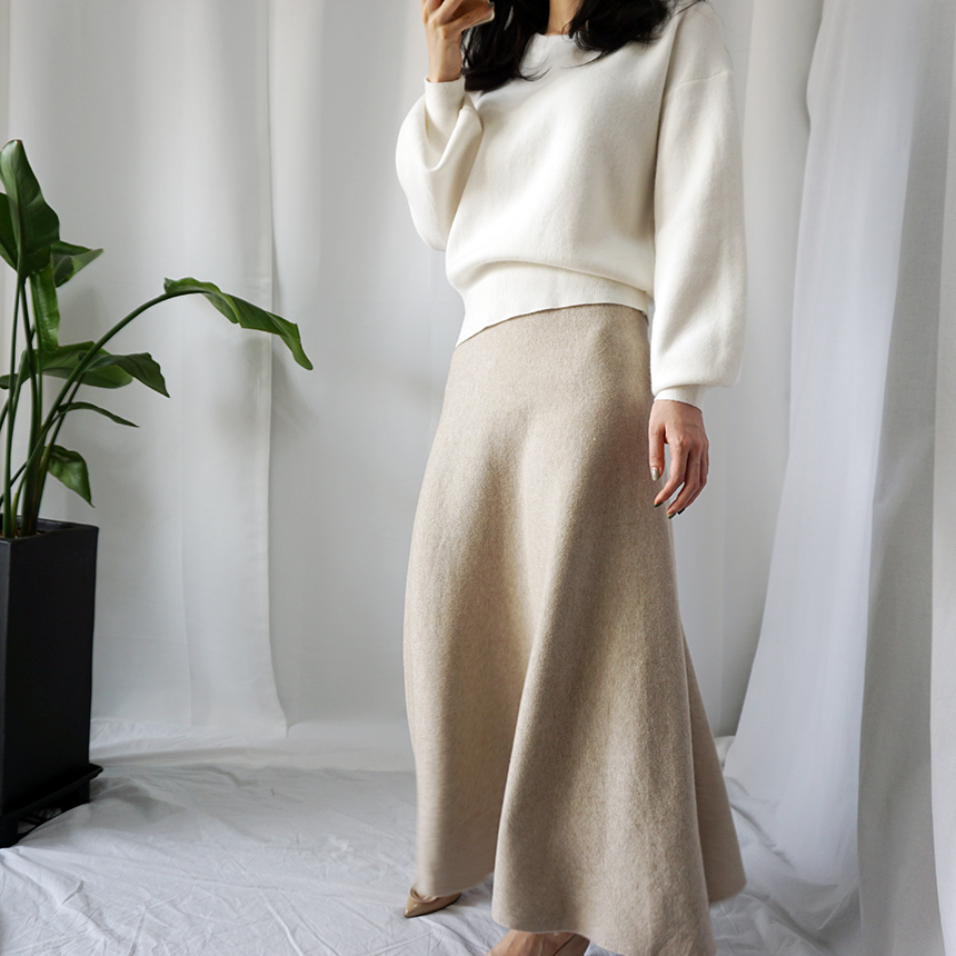 Winter Flare Knit Skirt Ront Hatcher Look Cody Fas