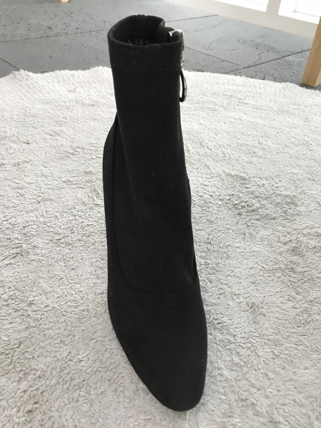 Suede Stiletto Zipper Socks Angle Boots Heel 10CM 