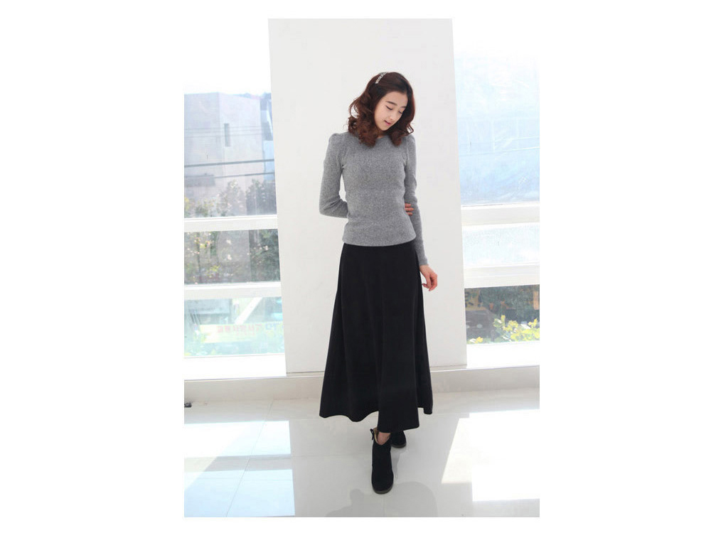 Brushed flared skirt Madeleine A line Winter long 