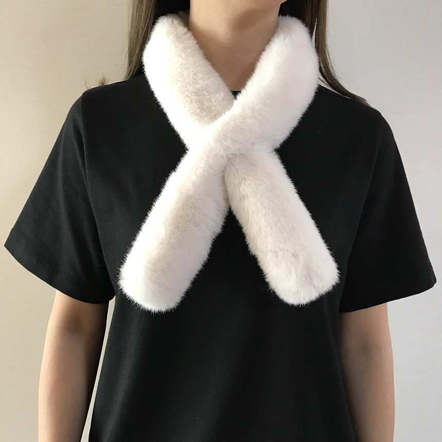 Petit mink fake fur shawl 6color Soft fluffy muffl