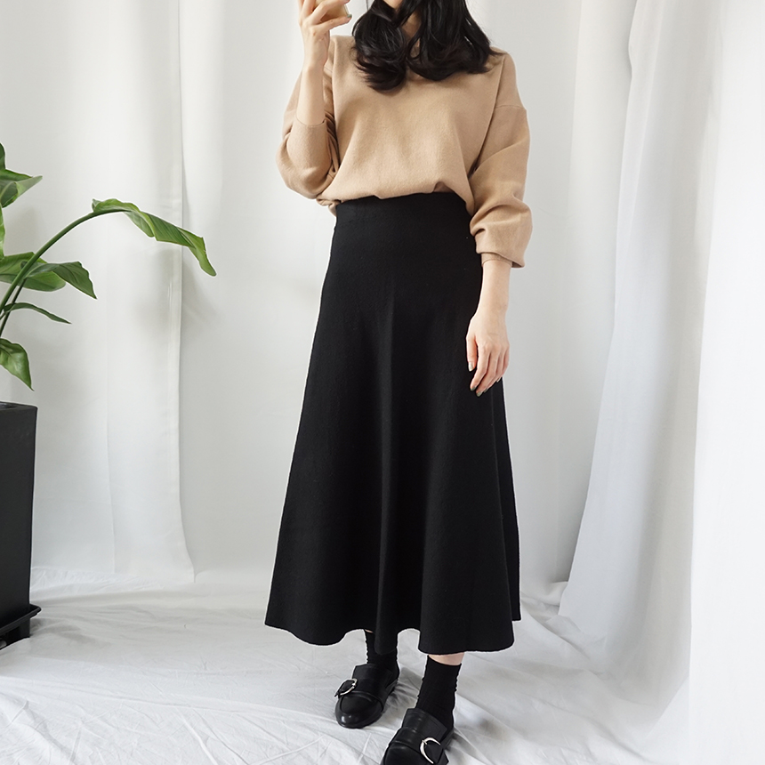 Winter Flare Knit Skirt Ront Hatcher Look Cody Fas