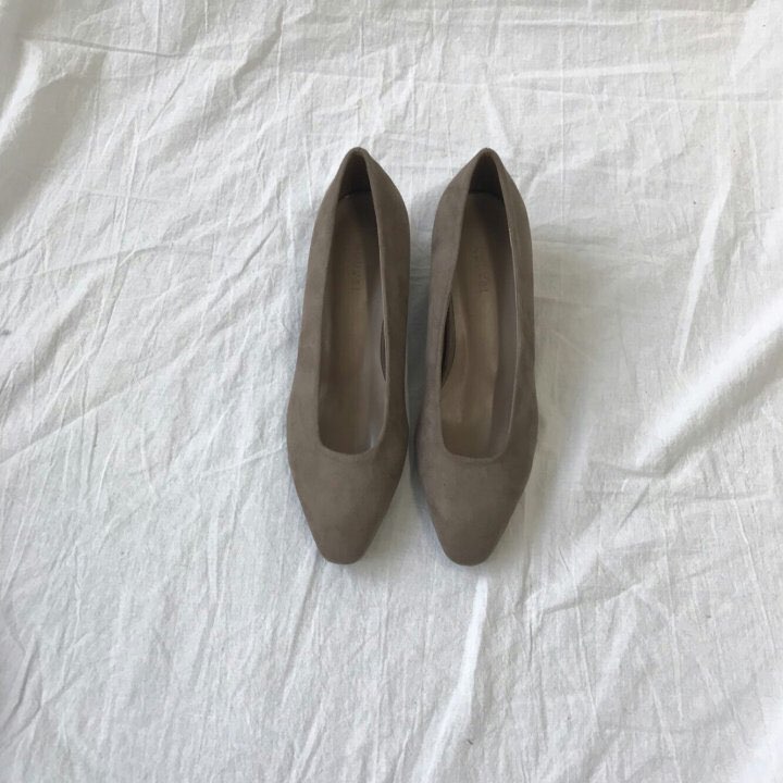 Retro Mood Tongue Middle Heel Pumps 5cm Shoes Keat