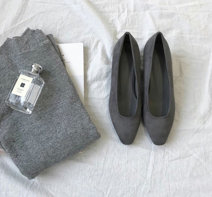 Retro Mood Tongue Middle Heel Pumps 5cm Shoes Keat