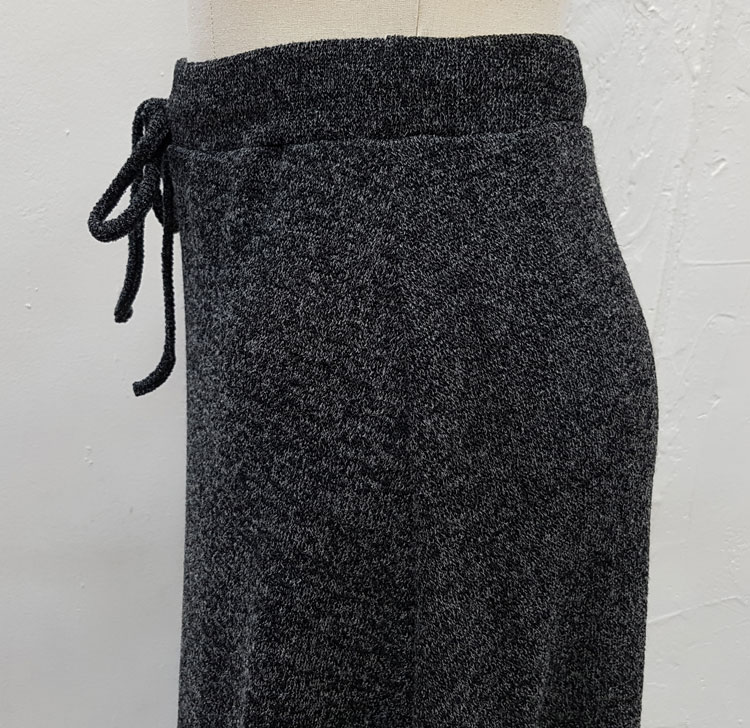 Ribbon Banding Knit Flare Skirt Daily Look Long sk