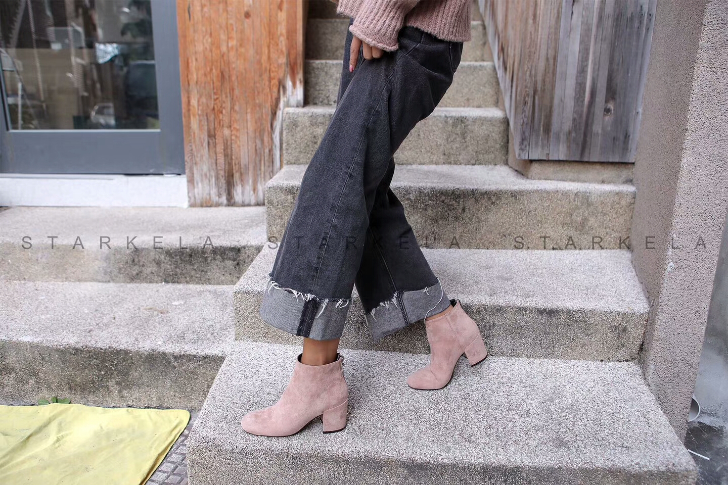 Daily Basic Zipper Angle Boots 30's Women's 