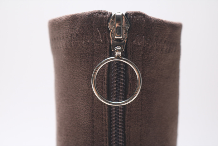 Fleur Rouge Suede Span Sax Angle Boots 9cm Ankle 2