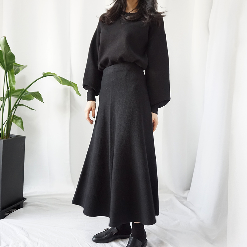 Winter Flare Knit Skirt Ront Hatcher Look Cody Fas