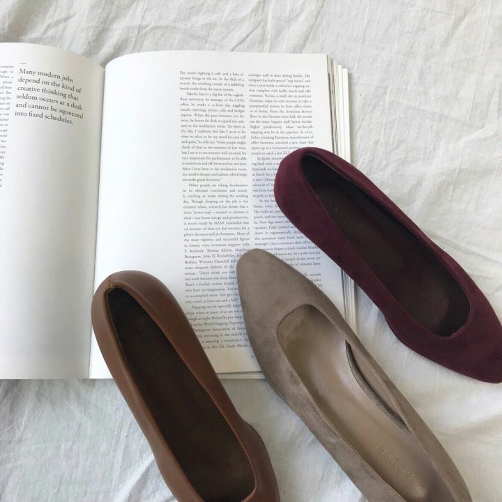 Retro Mood Tongue Middle Heel Pumps 5cm Shoes Keat