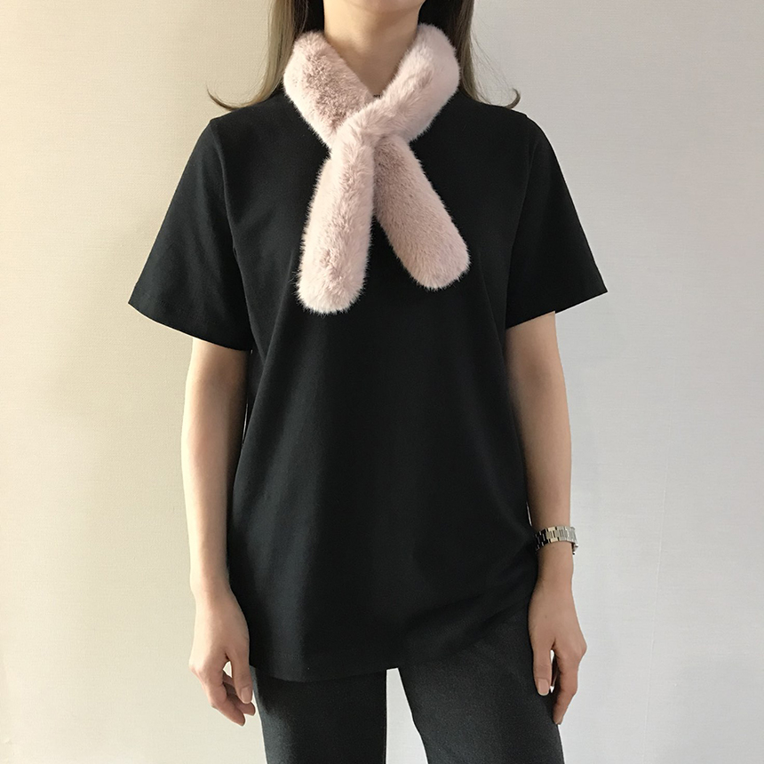 Petit mink fake fur shawl 6color Soft fluffy muffl