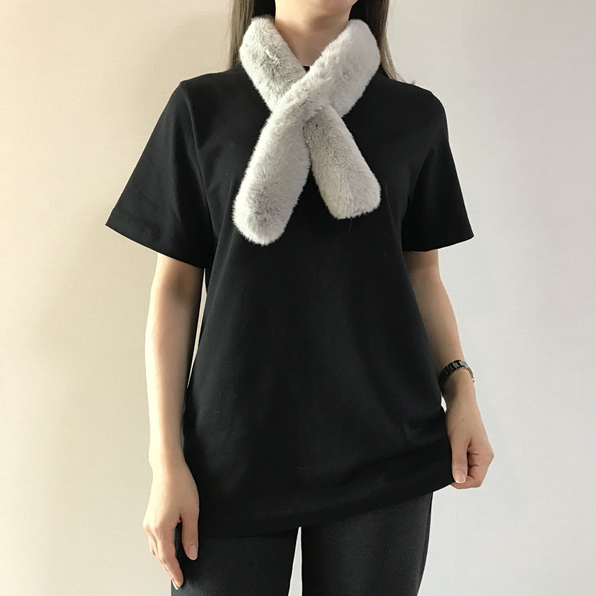 Petit mink fake fur shawl 6color Soft fluffy muffl