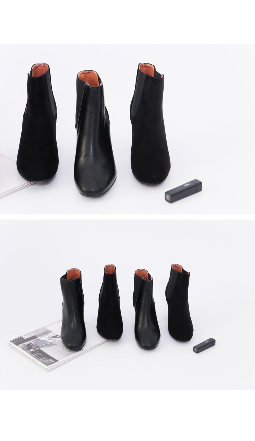 Chelsea Ankle Boots Heels Suede Women's Tongue 