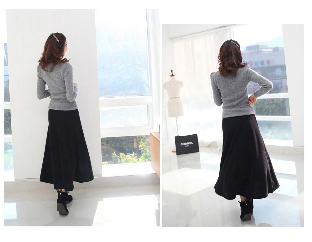 Brushed flared skirt Madeleine A line Winter long 
