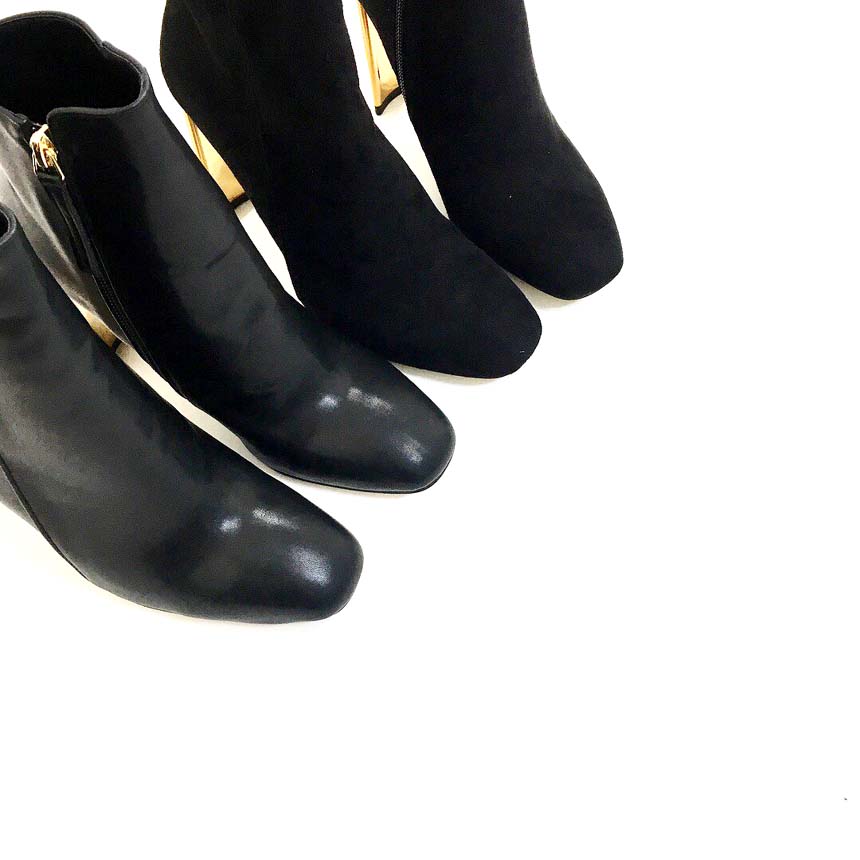 Gold Sheep Angle Boots Leather Suede Women's An