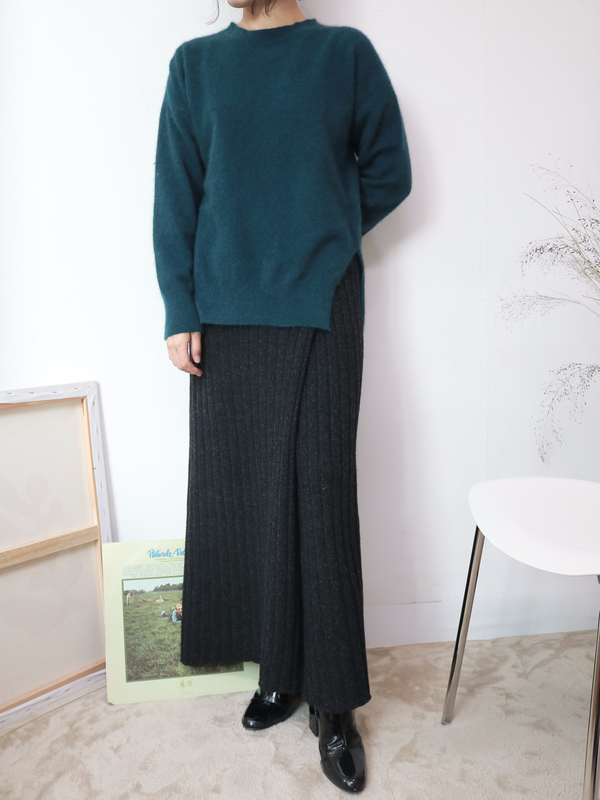 Golgi knit long skirt 2color top