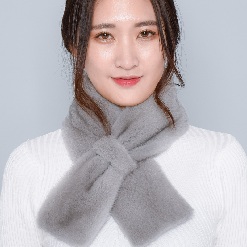 Tong Mink Shawl YSAB101 Muffler Warmer Fur Nining 