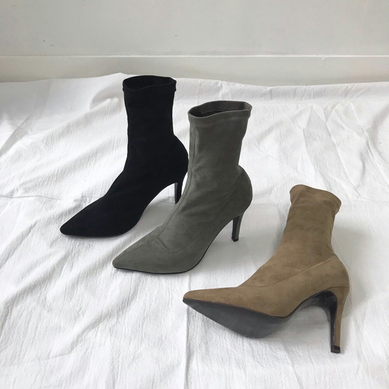 Span Suede Angle Stern Boots Casina Ankle Sax