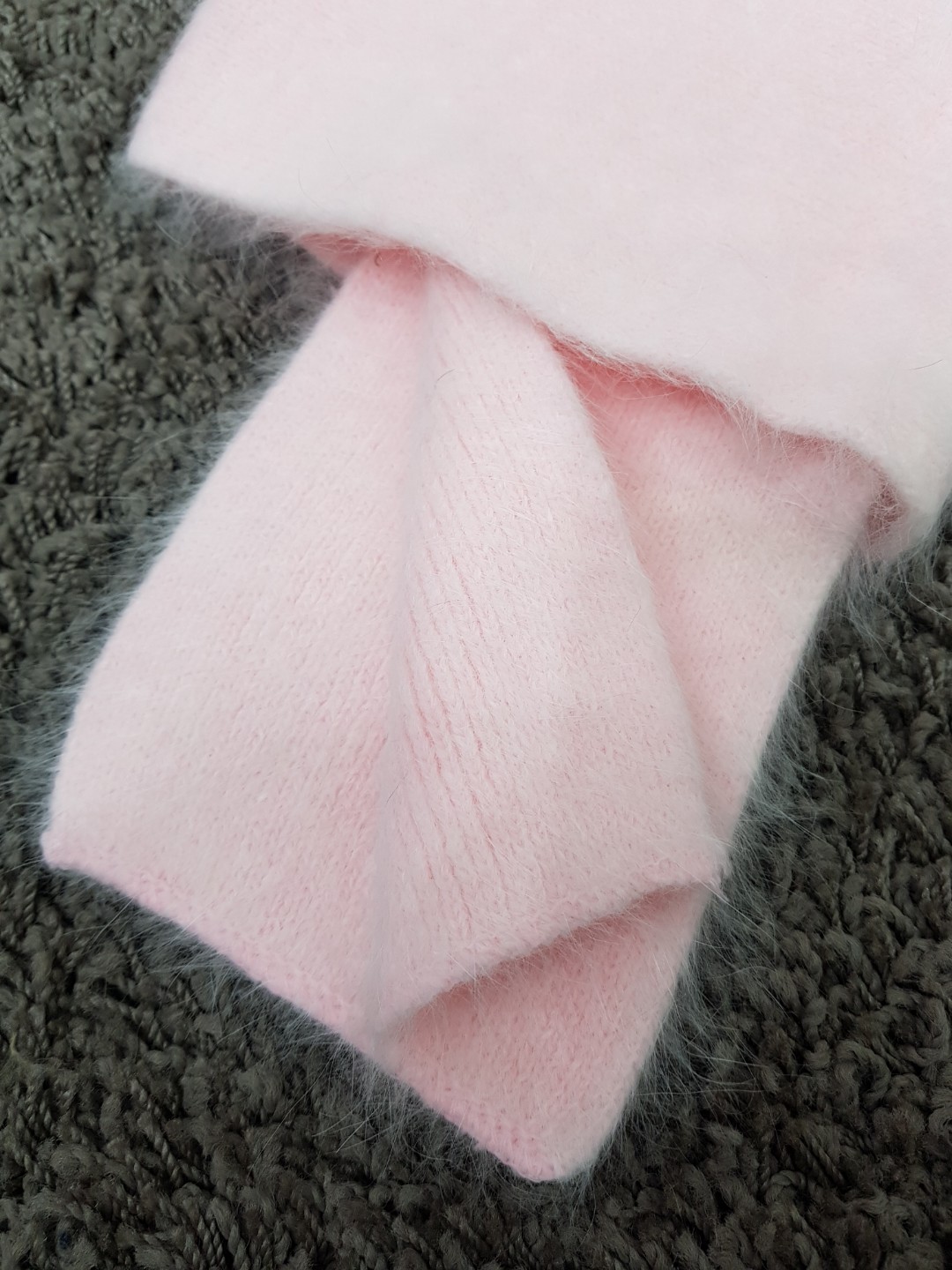 Angora muffler woman Fall winter coordination 2017