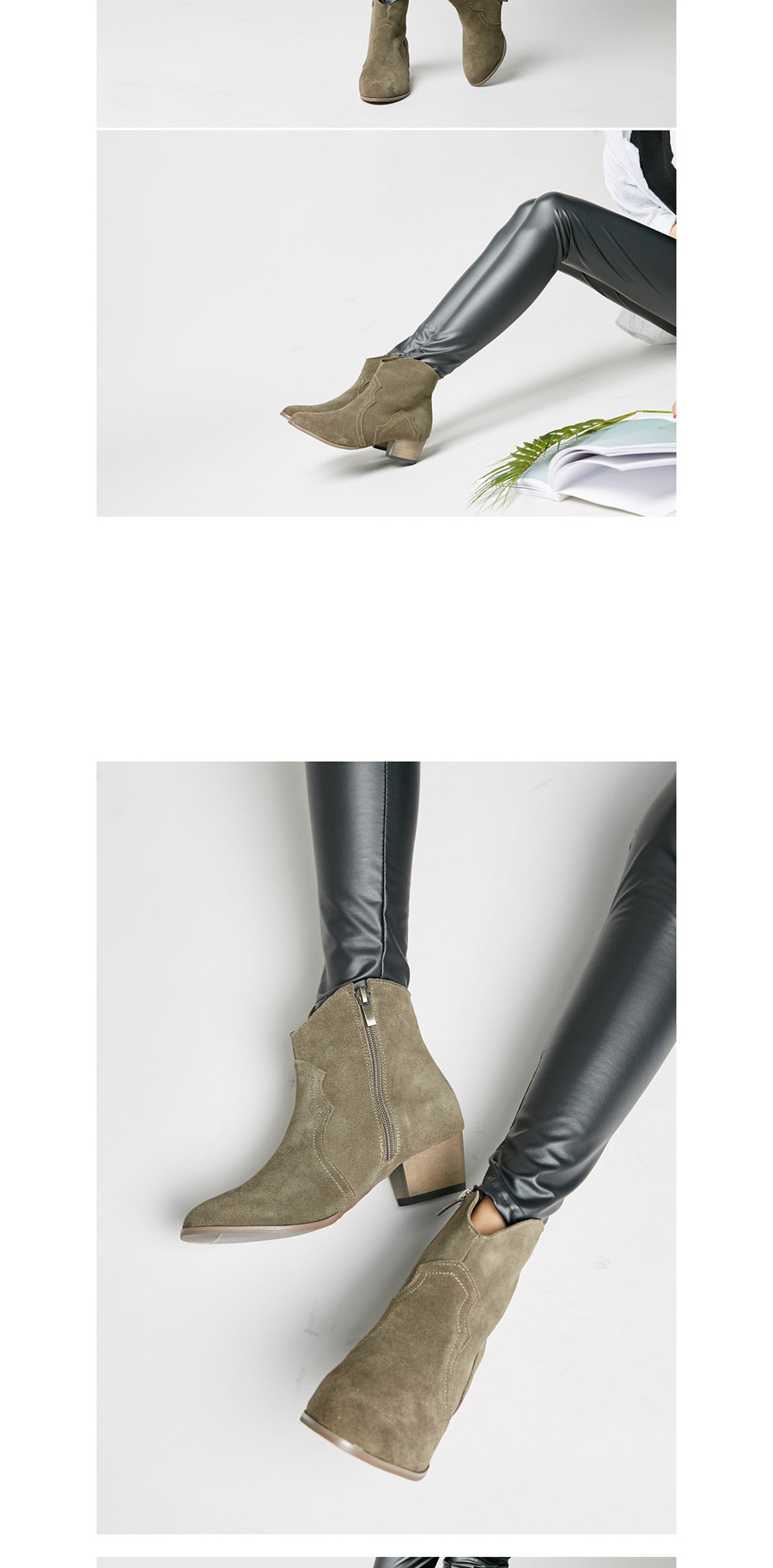 Free shipping Natural cowhide dicker boots Ankle m