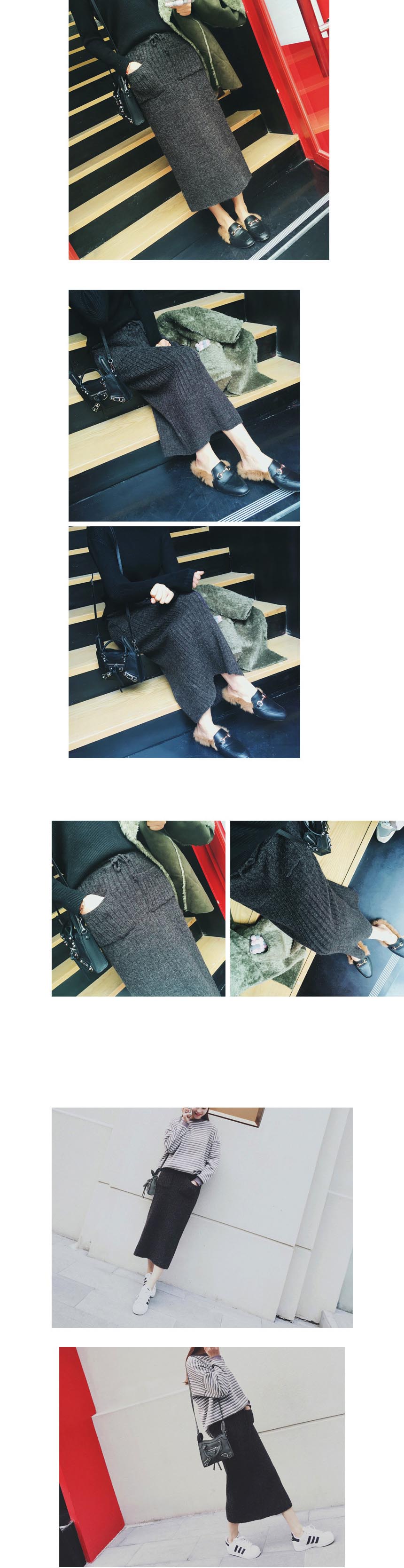 Corduroy long knit skirt Goliath Women's twenti