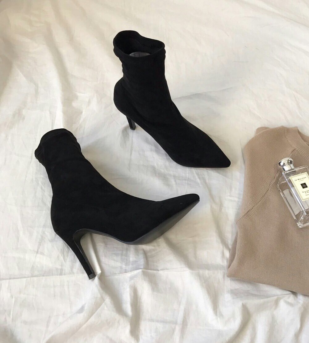 Span Suede Angle Stern Boots Casina Ankle Sax
