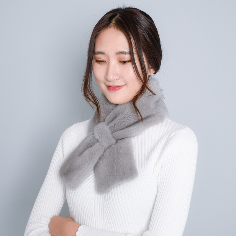 Tong Mink Shawl YSAB101 Muffler Warmer Fur Nining 