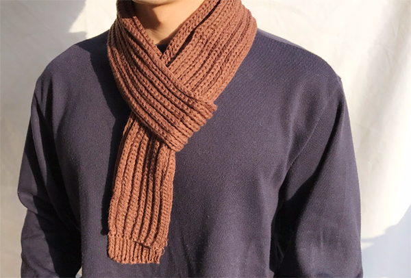 Petite muffler man shawl woman couple