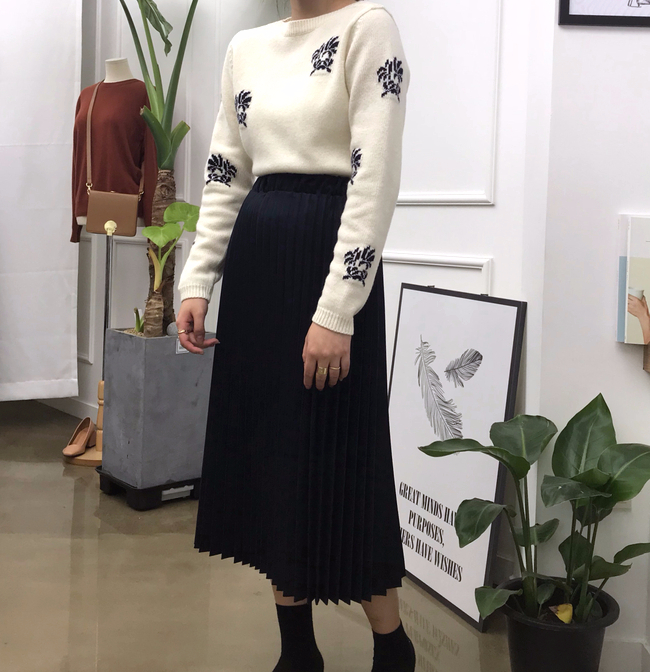 Suede Long pleated wrinkled skirt 20 women Winter 