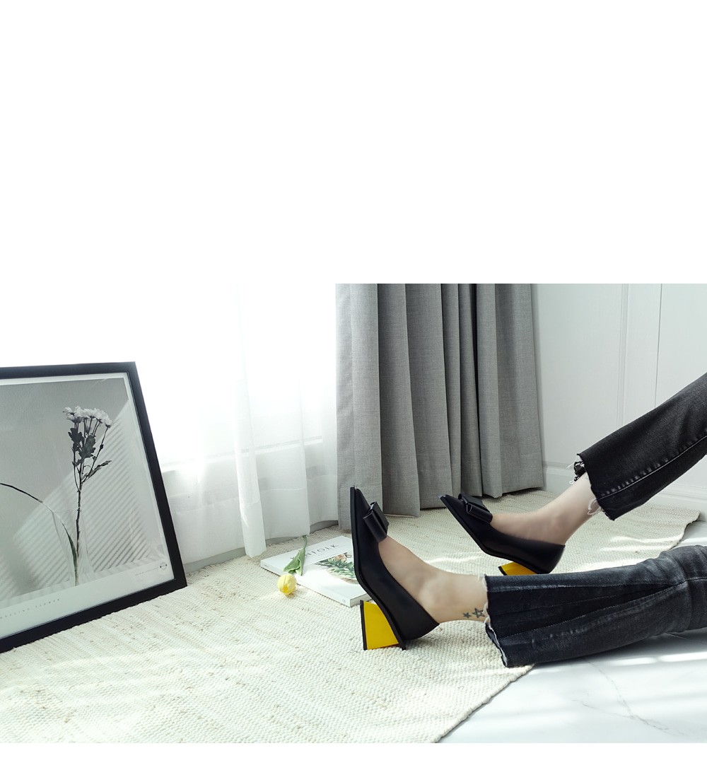 Unique Ribbon Pumps 5.5cm Shoe Silver Blue Keyhole