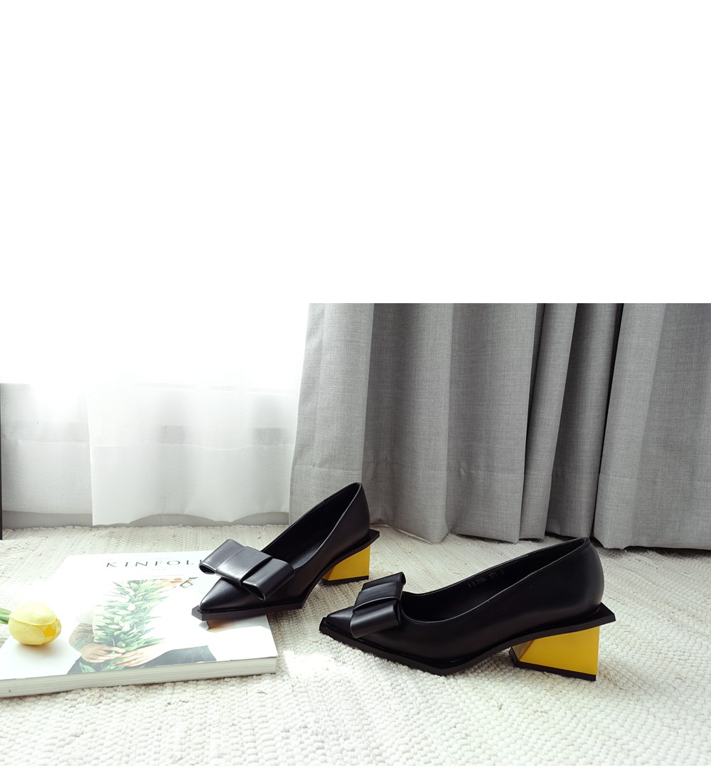 Unique Ribbon Pumps 5.5cm Shoe Silver Blue Keyhole