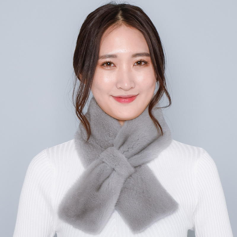 Tong Mink Shawl YSAB101 Muffler Warmer Fur Nining 