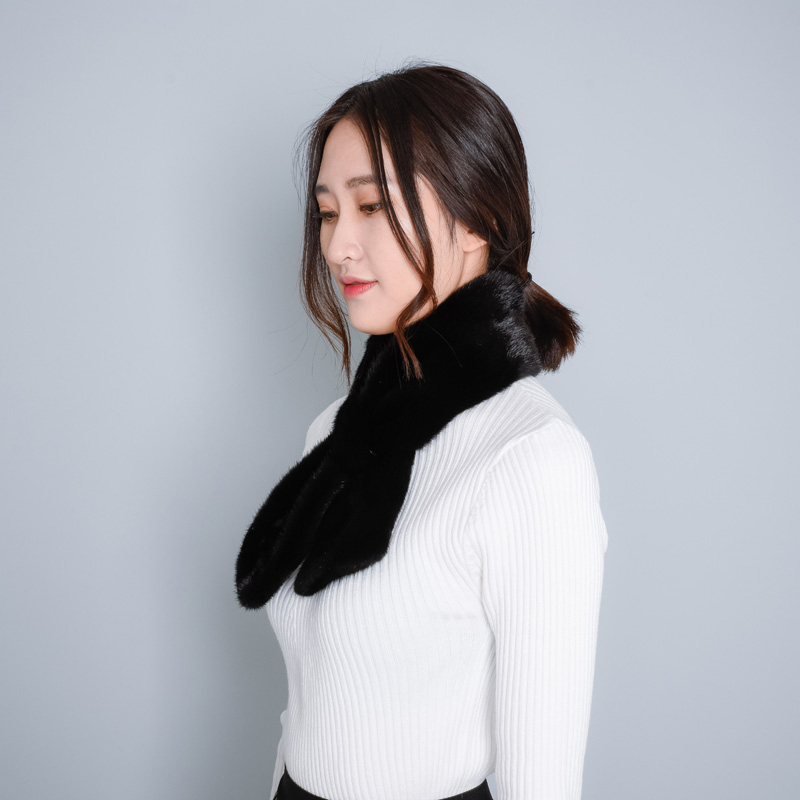 Tong Mink Shawl YSAB101 Muffler Warmer Fur Nining 