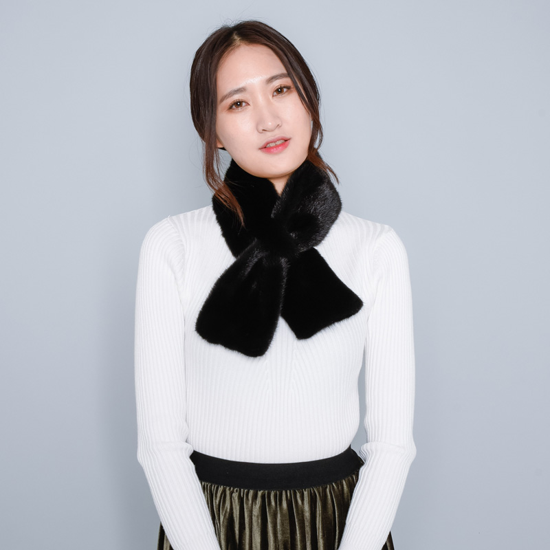 Tong Mink Shawl YSAB101 Muffler Warmer Fur Nining 