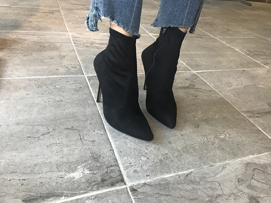 Suede Angle Boots Women Coordination Women Pointy 