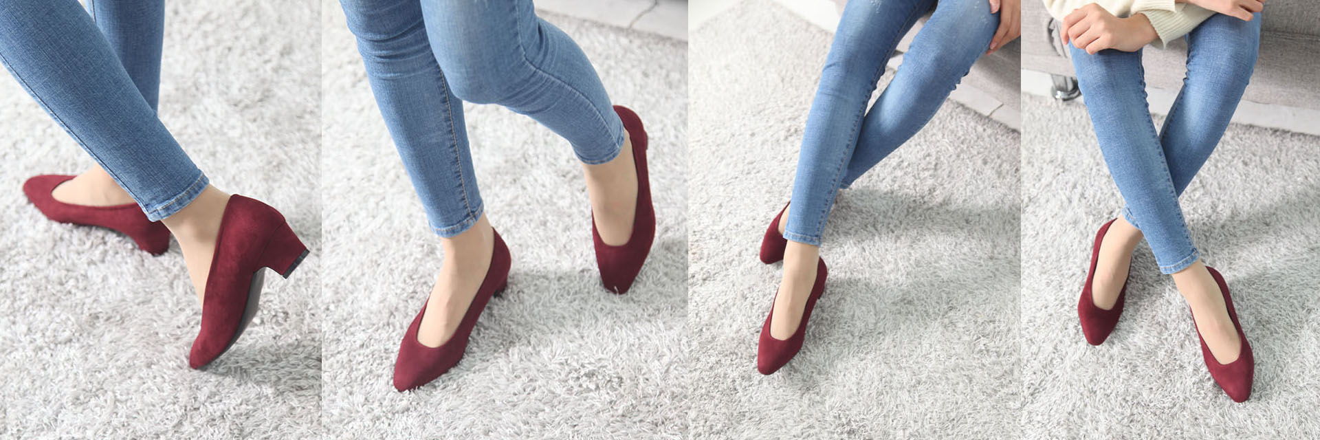 4.5cm low-heeled comfortable suede daily shoes 5 c