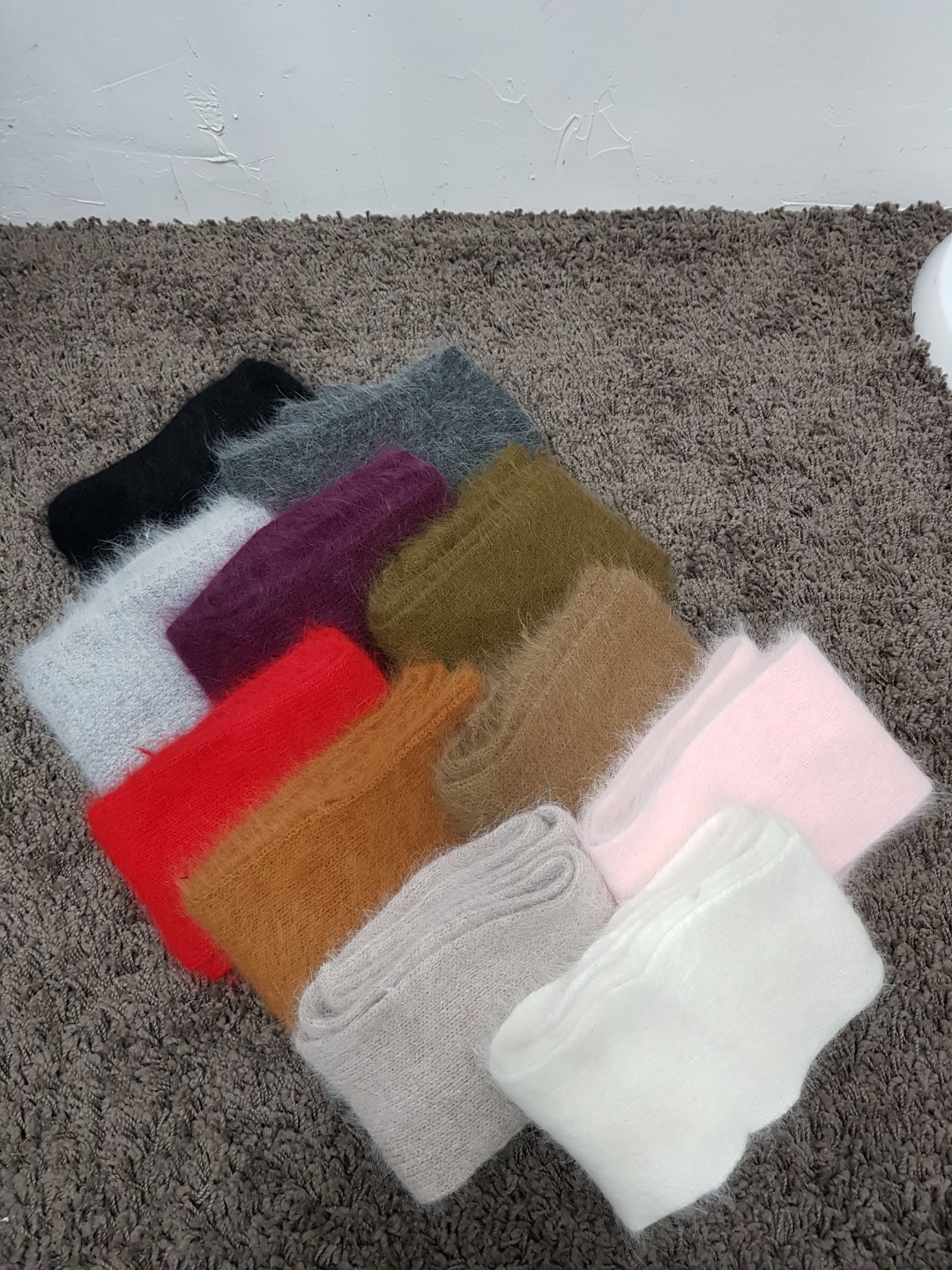 Angora muffler woman Fall winter coordination 2017