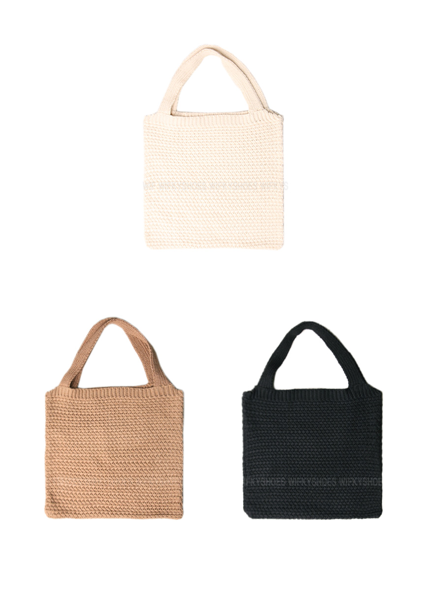 Waffle key w178056 Knit Eco Bag Winter Casual Shou