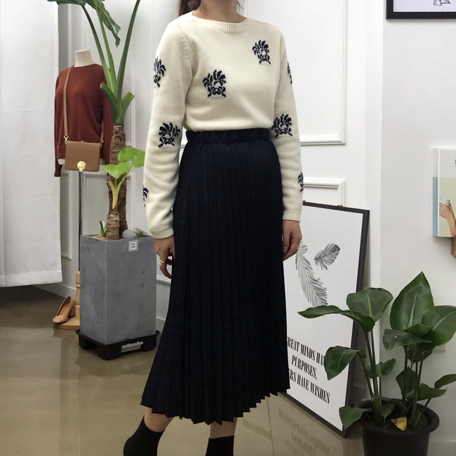 Suede Long pleated wrinkled skirt 20 women Winter 