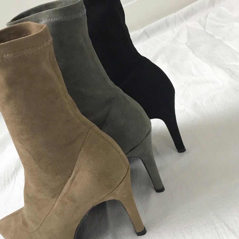 Span Suede Angle Stern Boots Casina Ankle Sax