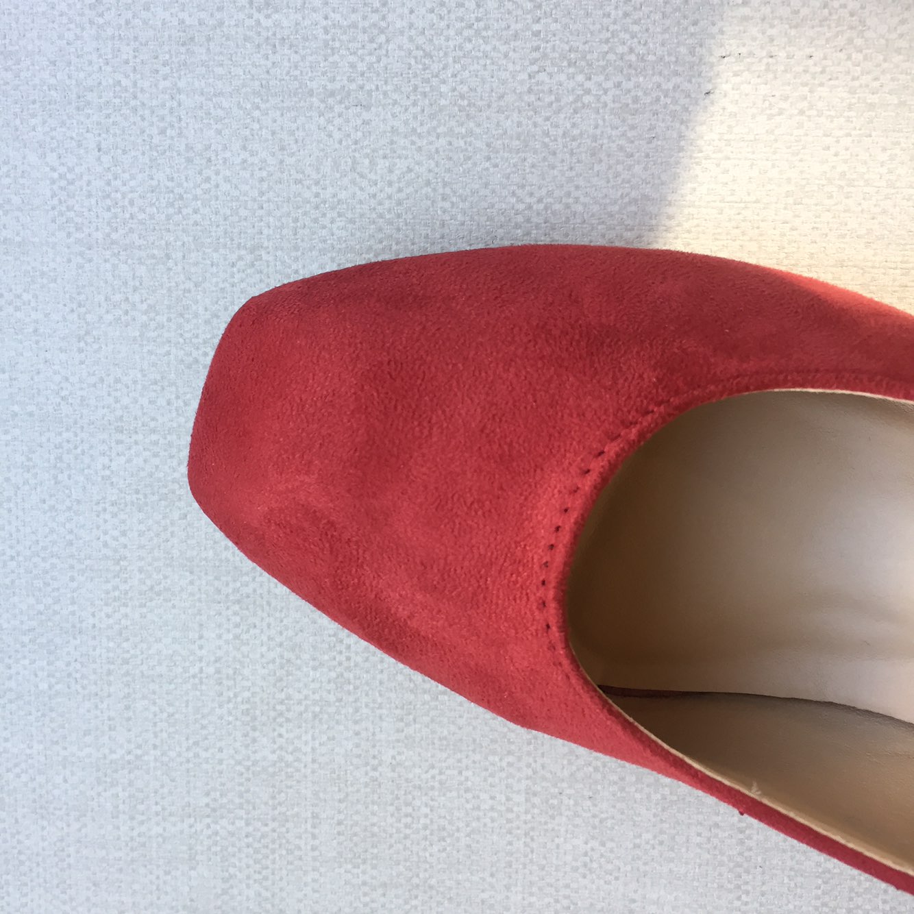 Square nose suede mid-heel pumps 6cm 4 color shoes