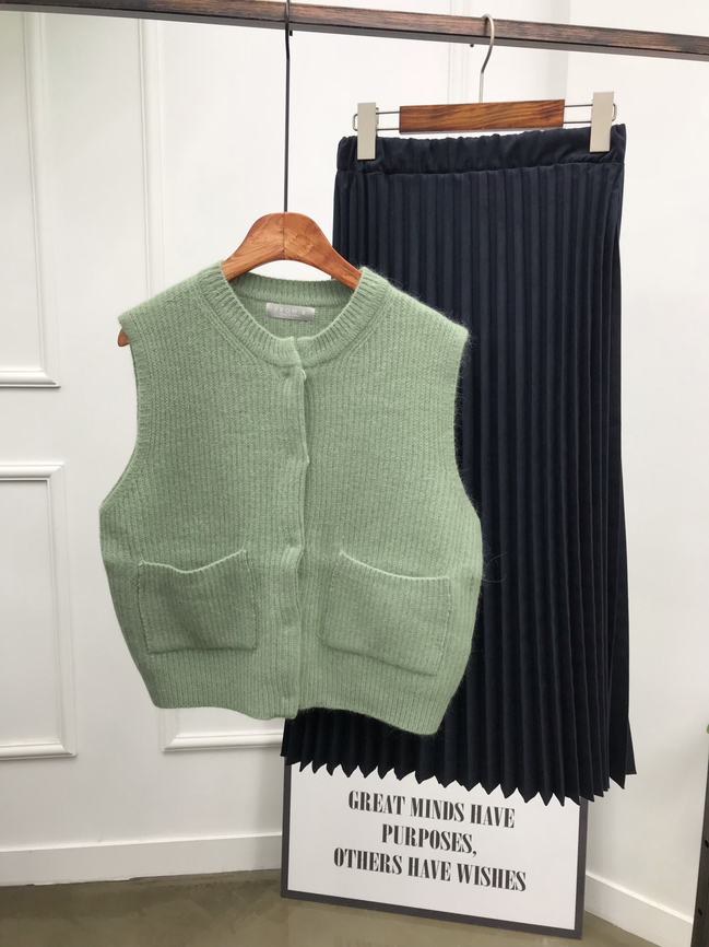 Suede Long pleated wrinkled skirt 20 women Winter 