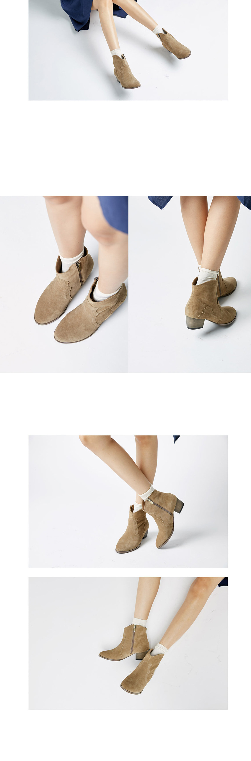 Free shipping Natural cowhide dicker boots Ankle m