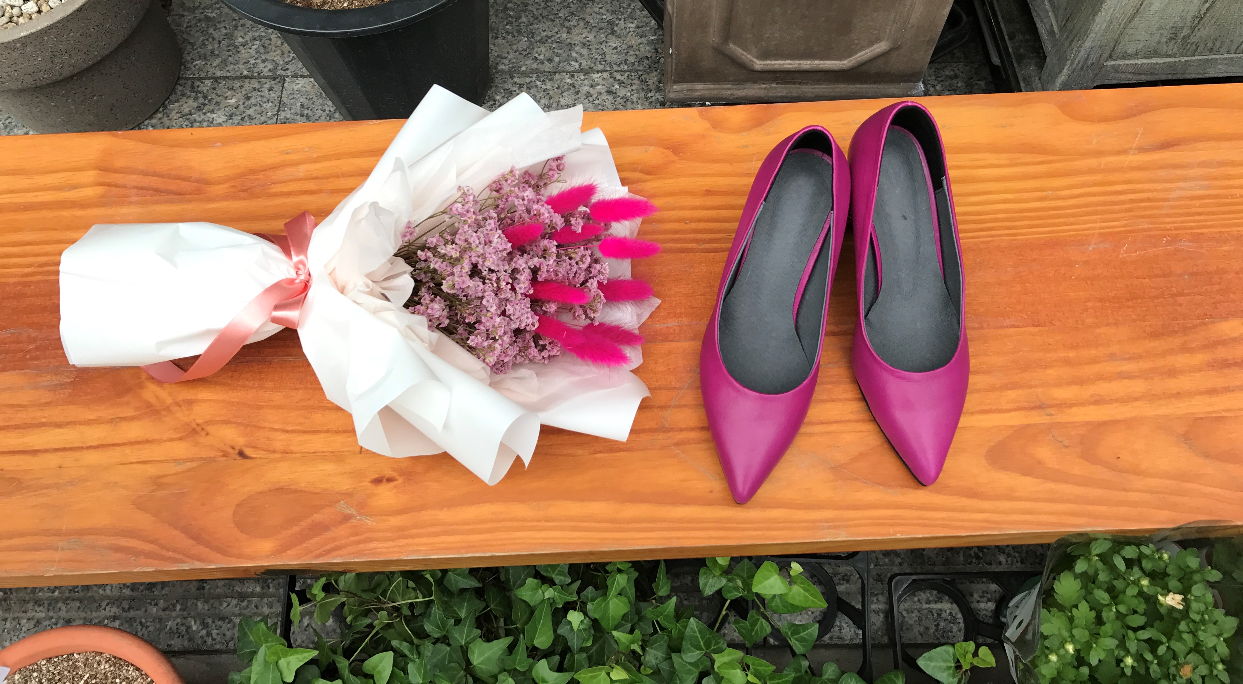 Glitter Heel Hot Pink Pumps Stiletto Handmade Refi